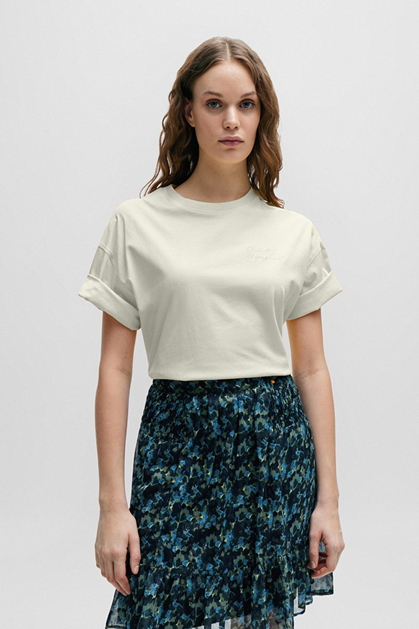 ΜΠΛΟΥΖΑ T-SHIRT BOSS - 118 ΕΚΡΟΥ